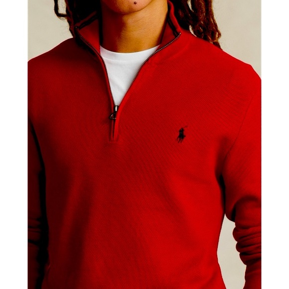 Polo Ralph Lauren Logo Men’s Quarter Zip Pullover‎ Large - Picture 1 of 10